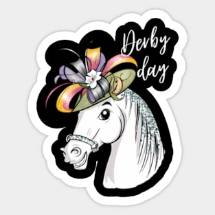 Derby Day 2024 Fascinator Hat Horse Racing Sticker